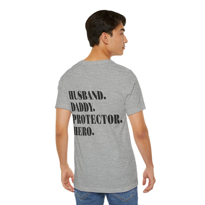 Jersey Short Sleeve Tee - Husband Daddy Protector Hero