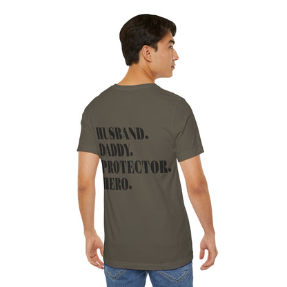 Jersey Short Sleeve Tee - Husband Daddy Protector Hero