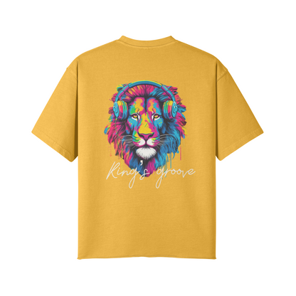 King's Goove (Design on Back) - Unisex Faded Raw Hem T-shirt