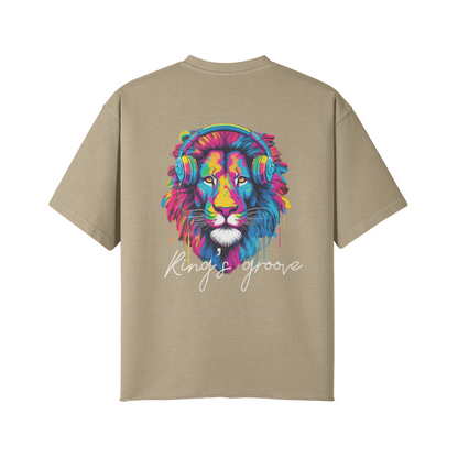 King's Goove (Design on Back) - Unisex Faded Raw Hem T-shirt